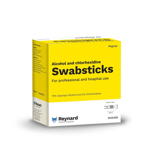 Swab Sticks Alcohol 70% Chlorhexidine 2% Regular