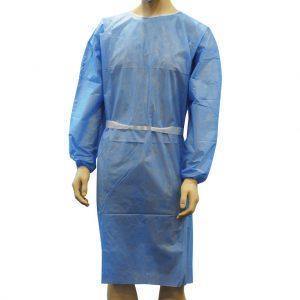 Blue Splash Resistant Gown L/Free Elastic Cuff - Medsales