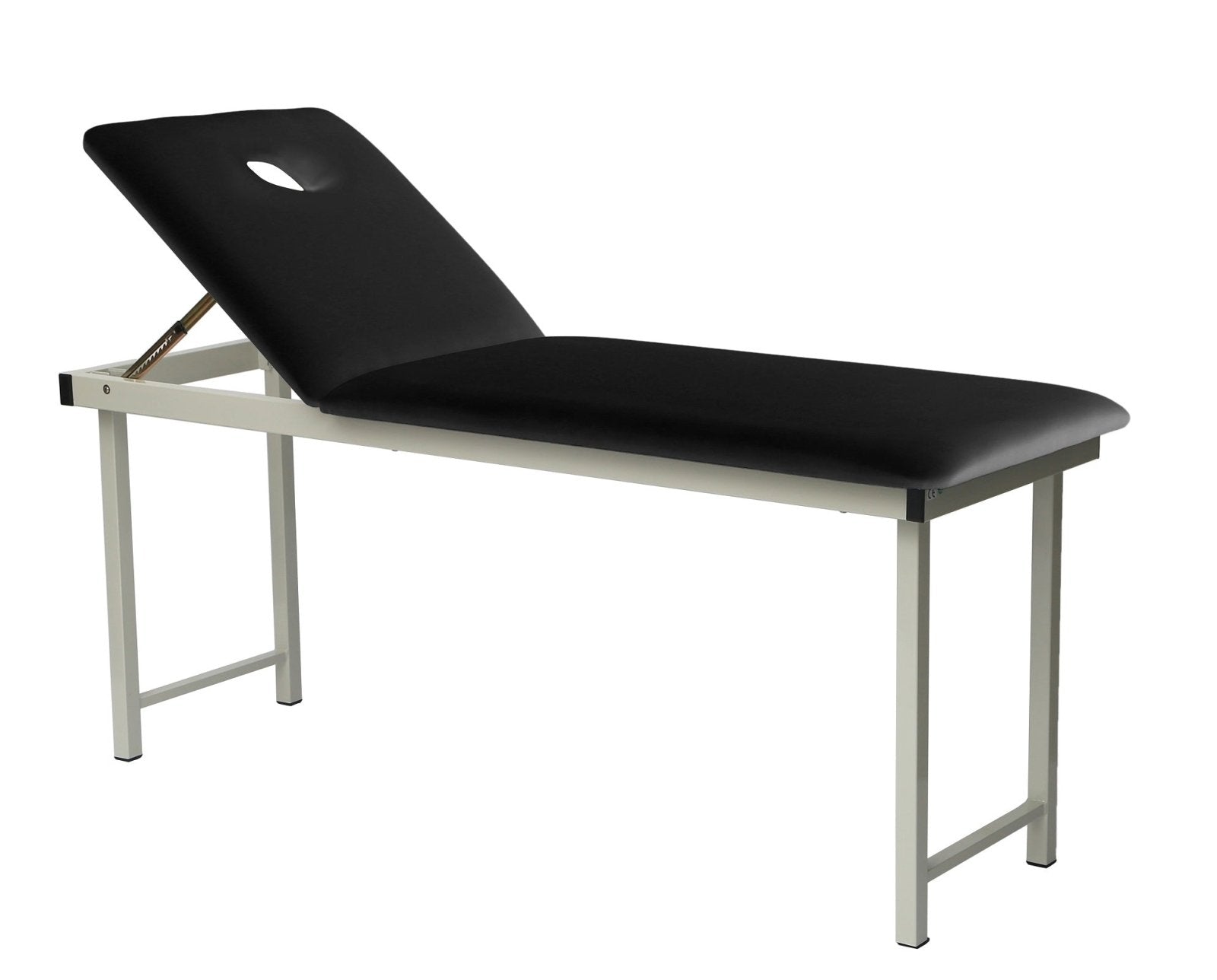 Exam Table Fixed Height with Face Hole - Black - Medsales