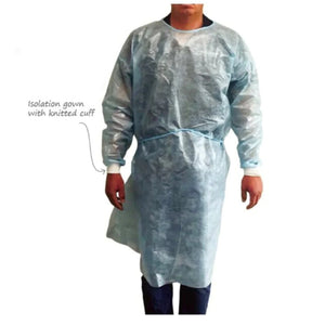 Isolation Gown Impervious Disposable - Blue - Medsales