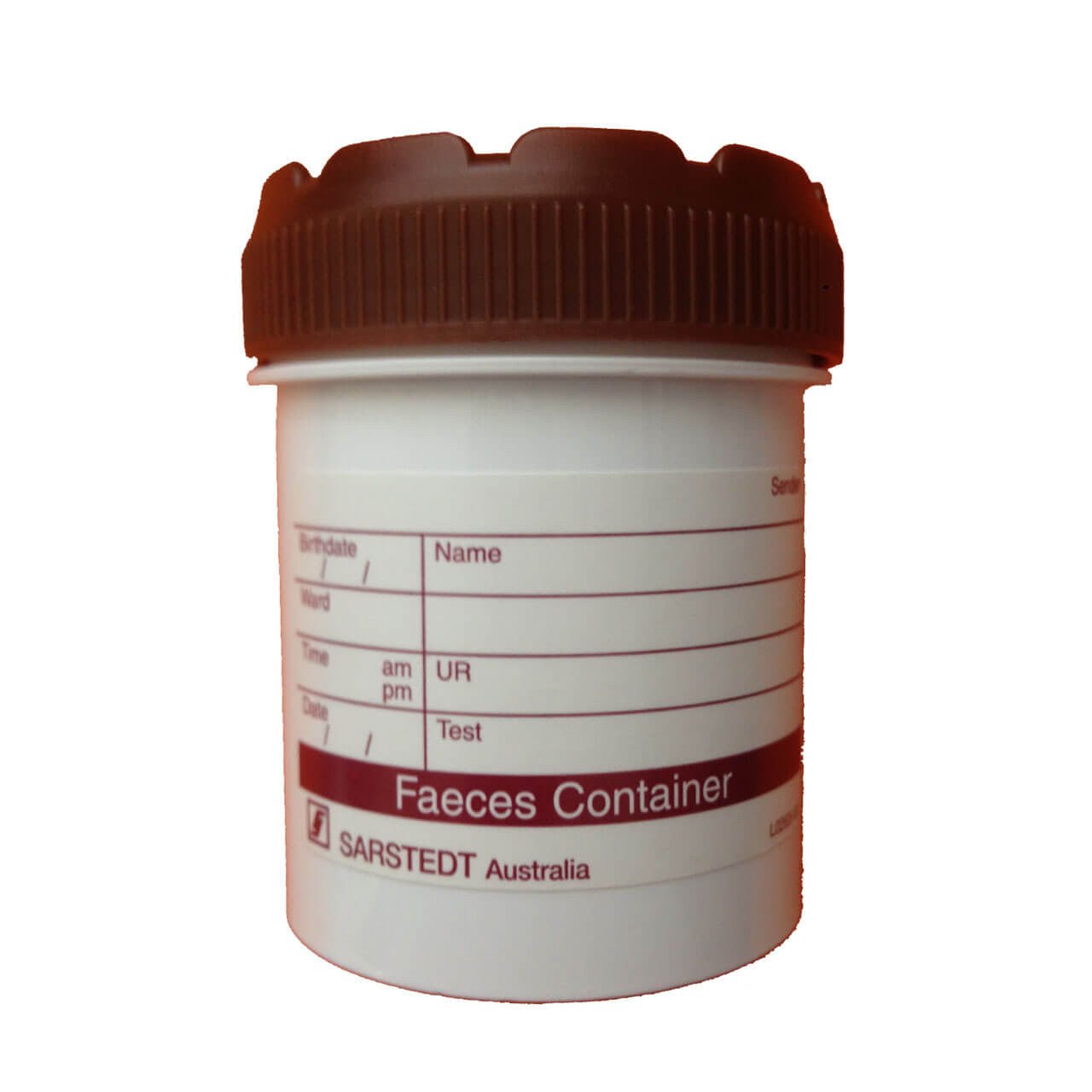 Specimen Container (Stool) 70ml with Brown Lid - Medsales