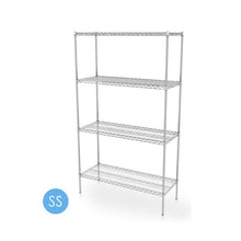 Stainless Steel Wire Shelving Unit - 4 Shelves - Medsales
