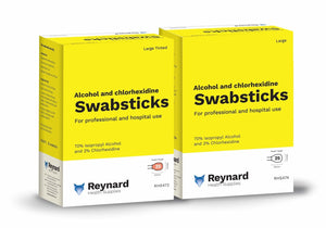 Swab Stick Maxi Alcohol 70% Chlorhexidine 2% Red Tint - Medsales